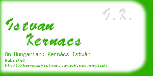 istvan kernacs business card