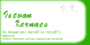 istvan kernacs business card